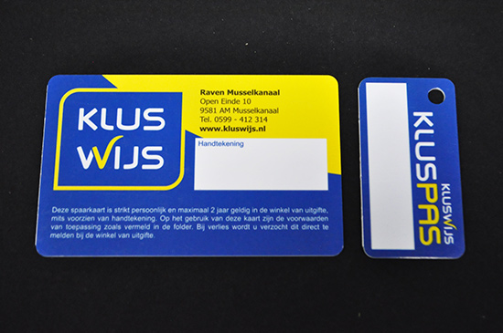 Plastic Membership ID Cards with Detachable Key Ring Back