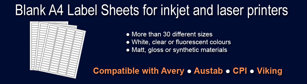 Blank A4 Label Sheets