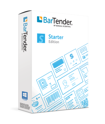 BarTender Starter: Application License + 1 Printer (includes 1 Year of Standard Maintenance & Support)