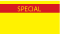 Sato Kendo price labels not tamper proof - Red on radiant Yellow - 21.6x12mm