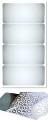 Silver VOID Tamper evident labels 50x25mm