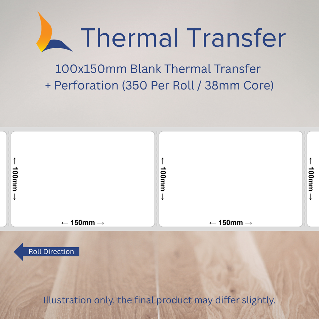 100mm x 150mm Thermal Transfer Labels