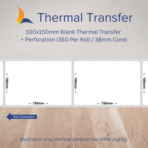 100mm x 150mm Thermal Transfer Labels