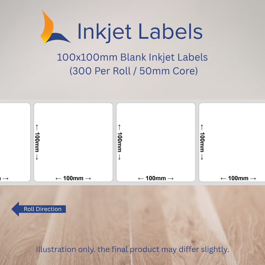 100x100mm Blank Inkjet Labels