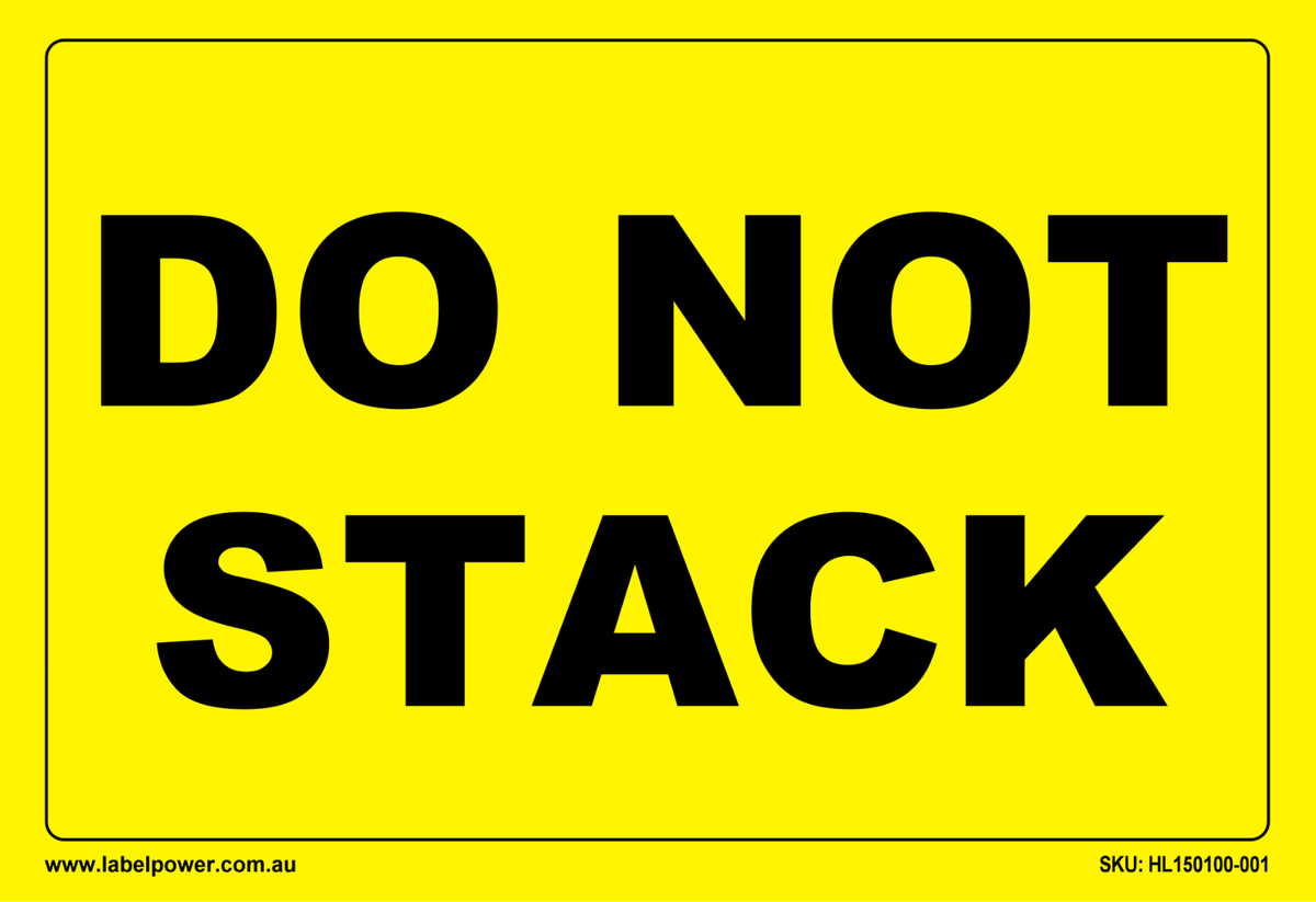 Fluorescent Handling Label – Do Not Stack |  Freight Labels