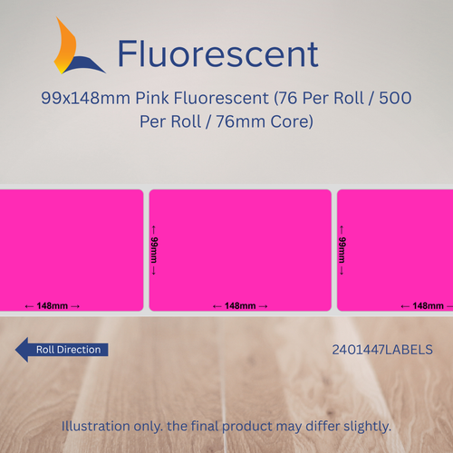 99mm x 148mm Fluorescent Labels