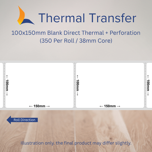 100mm x 150mm Thermal Transfer Labels