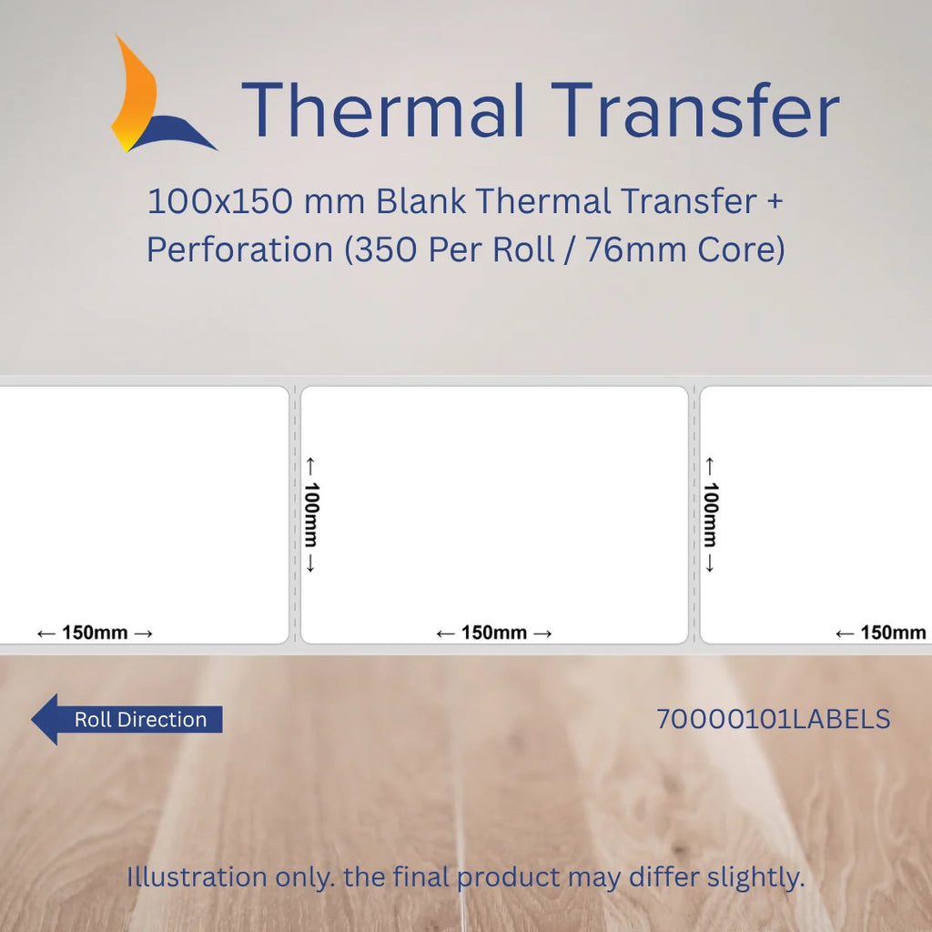 100mm x 150mm Thermal Transfer Label Bundle with Argox CP-2140EX Printer & 2 Wax Ribbons