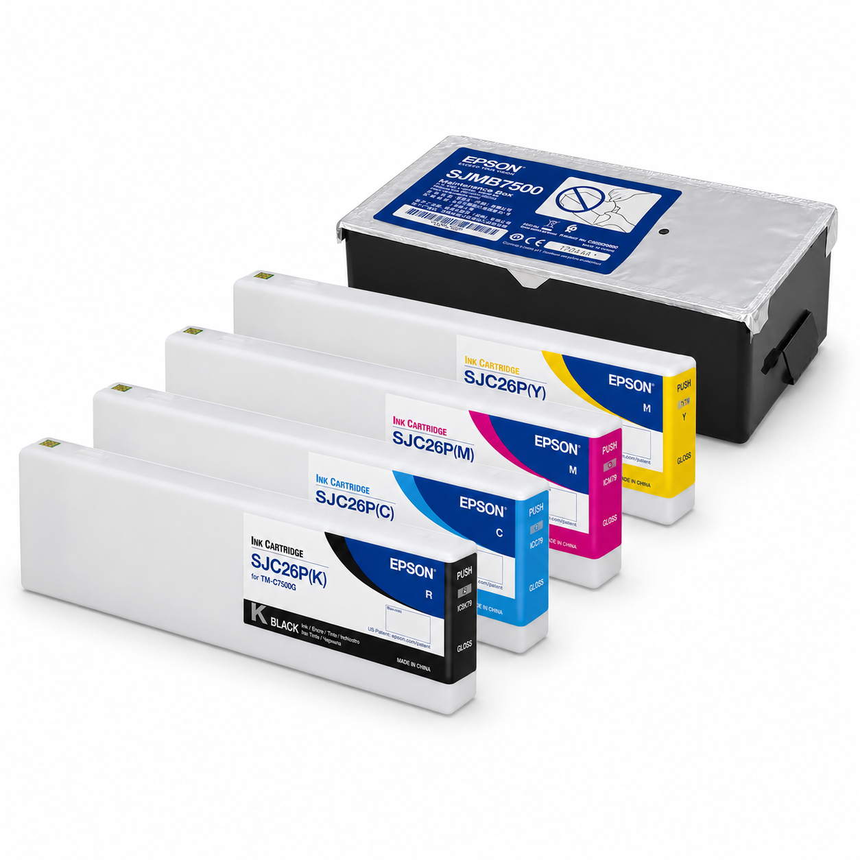 Epson TM-C7500G Gloss Ink & Maintenance Box Bundle