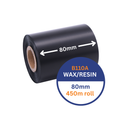 80mmx450M Thermal Wax/Resin Ribbon B110A Black
