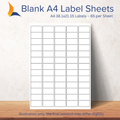 A4 38.1x21.15 Labels – 65 per Sheet