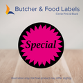 Circle Pink & Black Labels