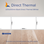 100x200mm Blank Direct Thermal Labels – Multiple Colours