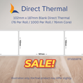 102mm x 187mm Direct Thermal Labels – Perforated – 76mm Core