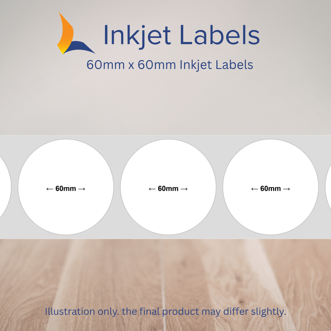 60x60mm Blank Inkjet Labels