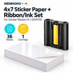 Gegekoko Sticker Master H1 Printing Paper & Ribbon Set – 36 Prints