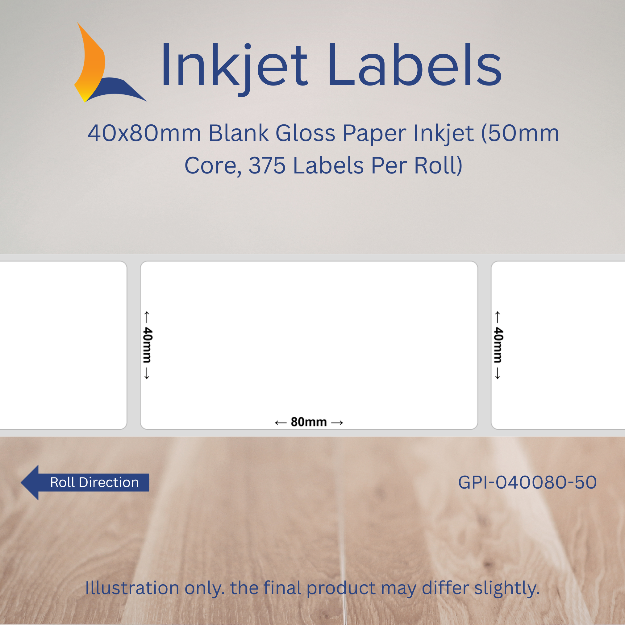 40x80mm Blank Inkjet Labels