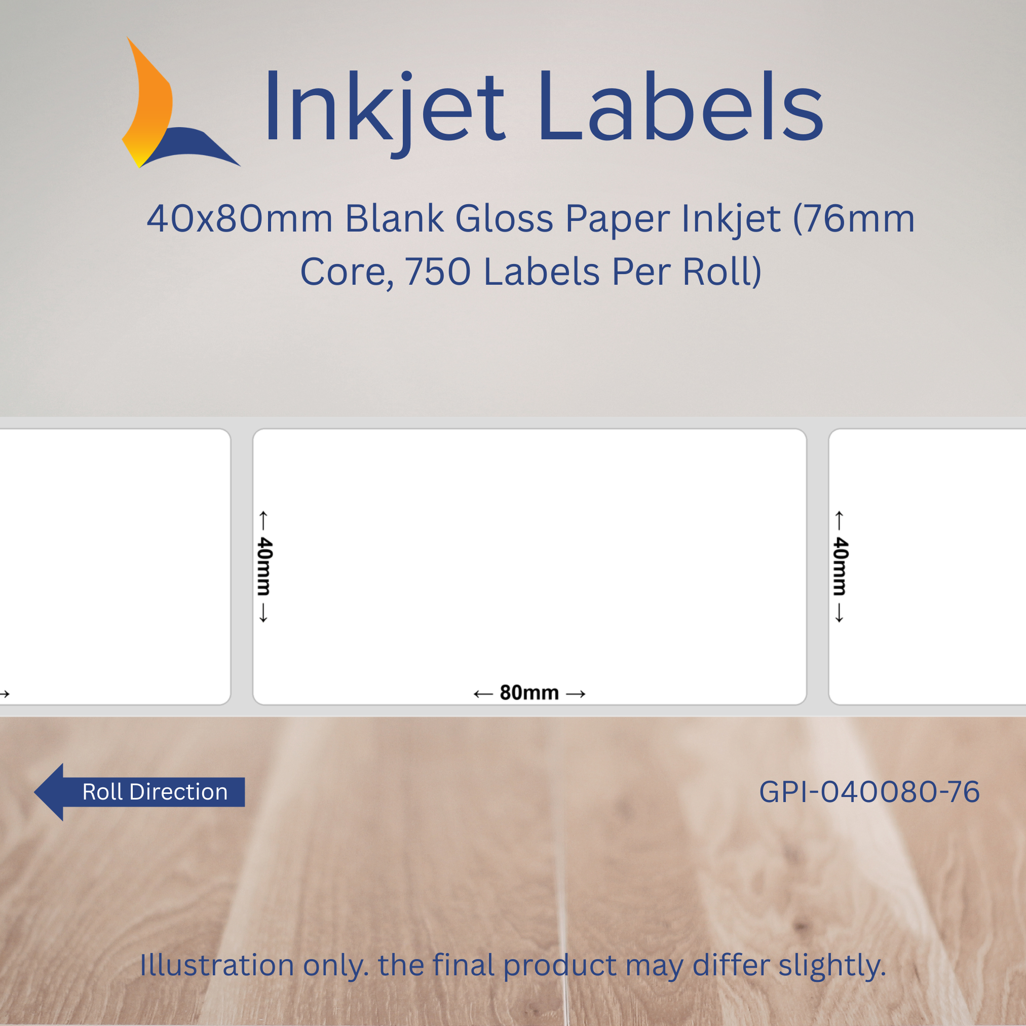 40x80mm Blank Inkjet Labels