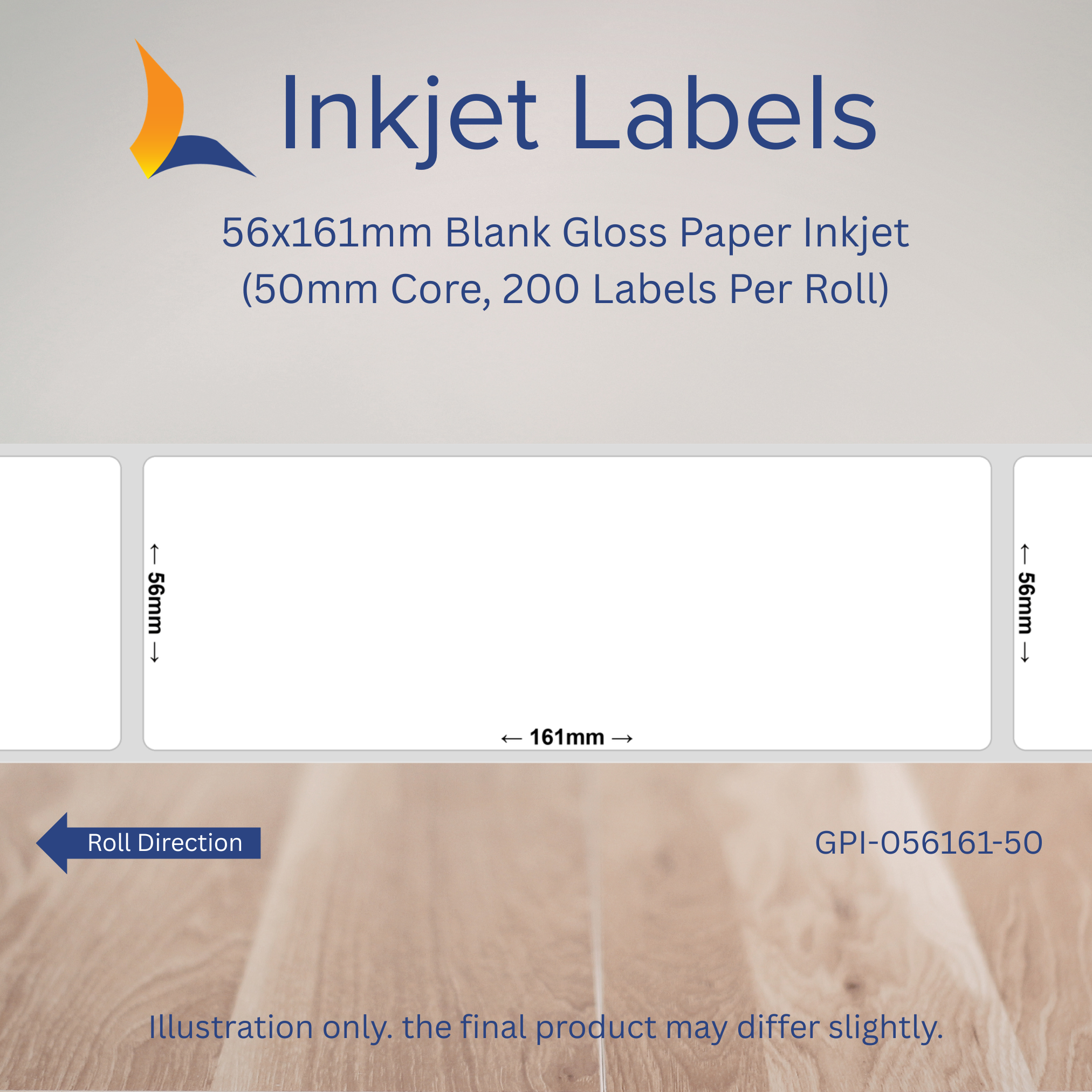 56x161mm Blank Inkjet Labels