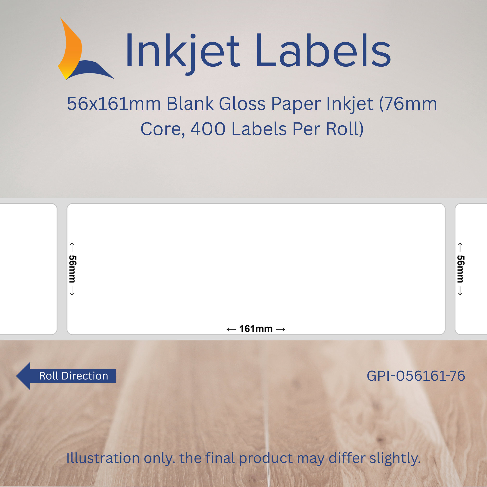 56x161mm Blank Inkjet Labels