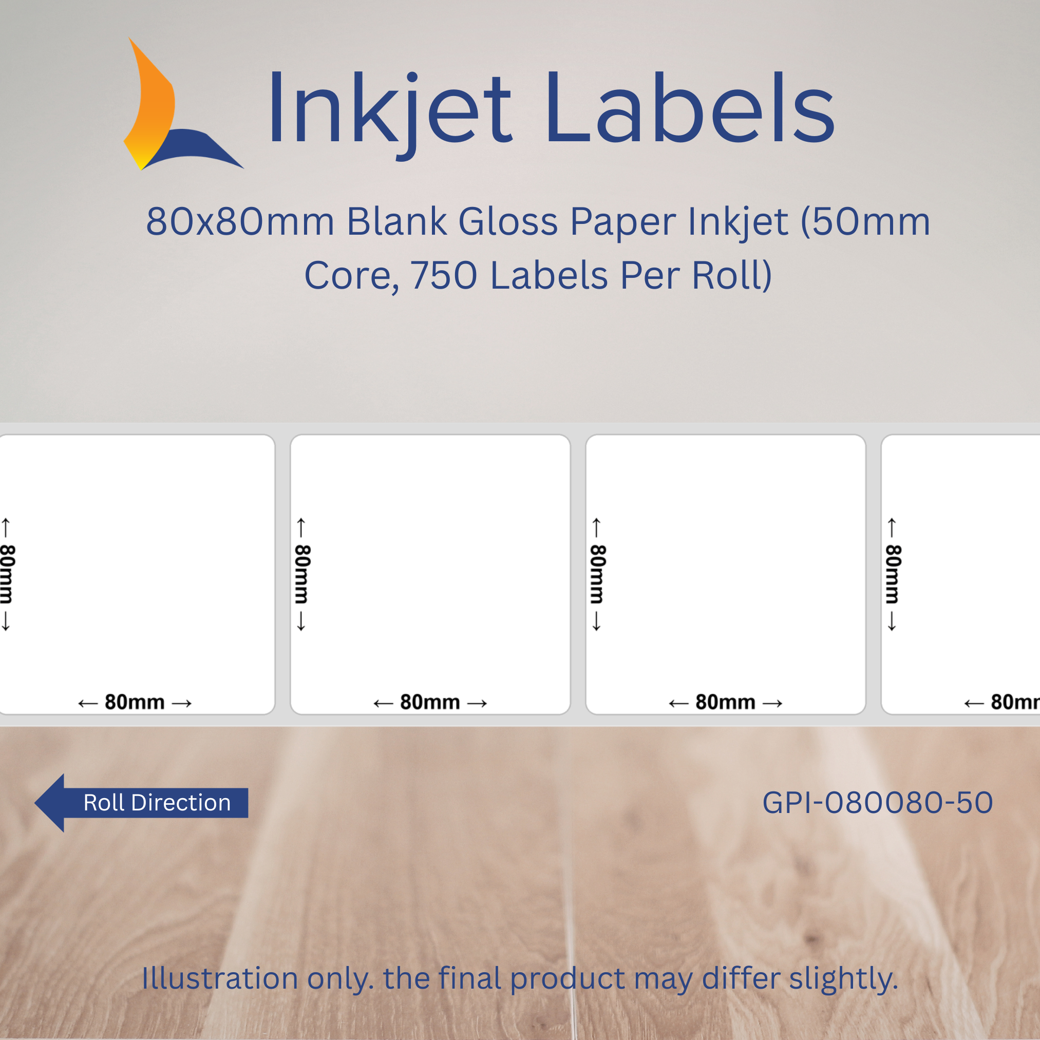 80x80mm Blank Inkjet Labels