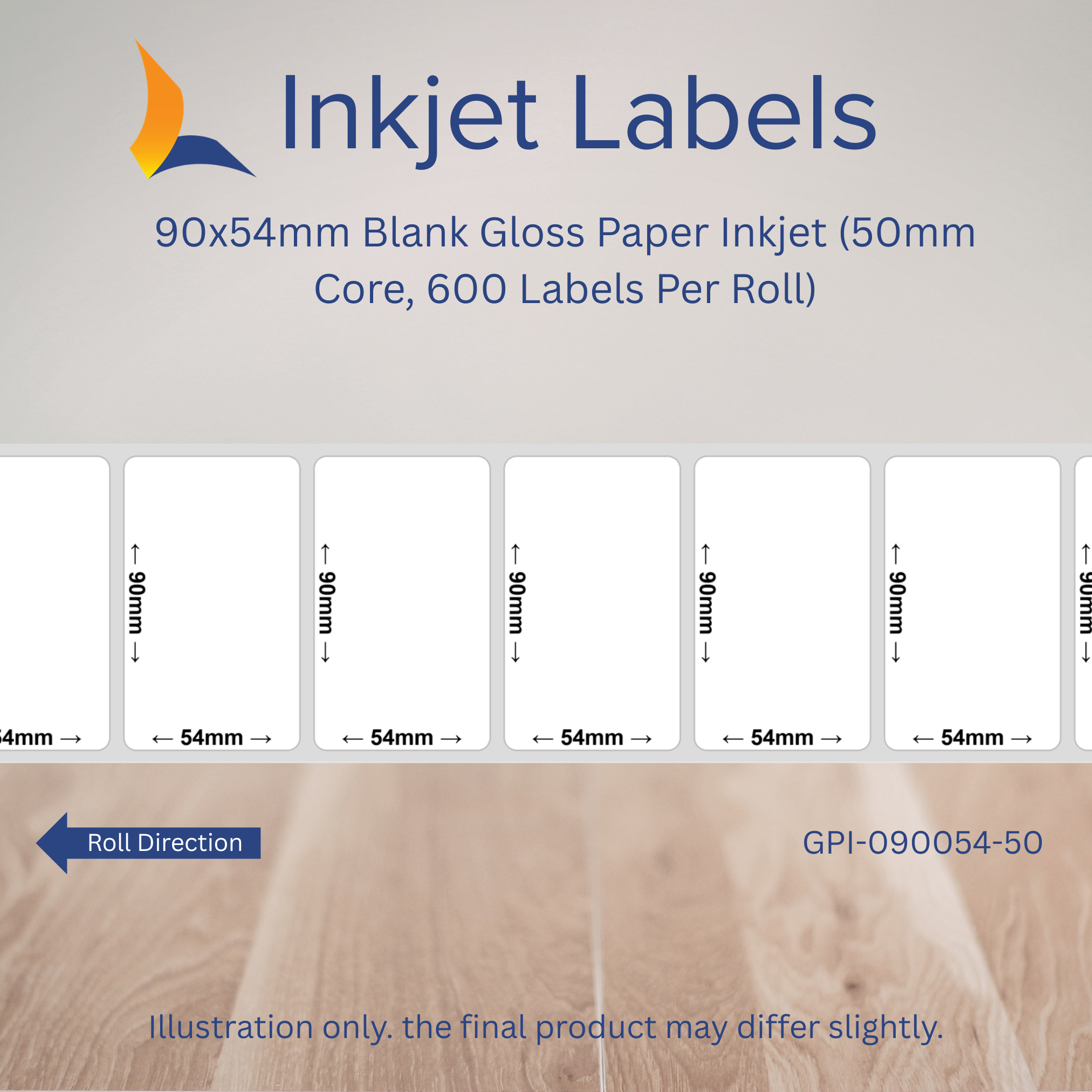 90x54mm Blank Inkjet Labels