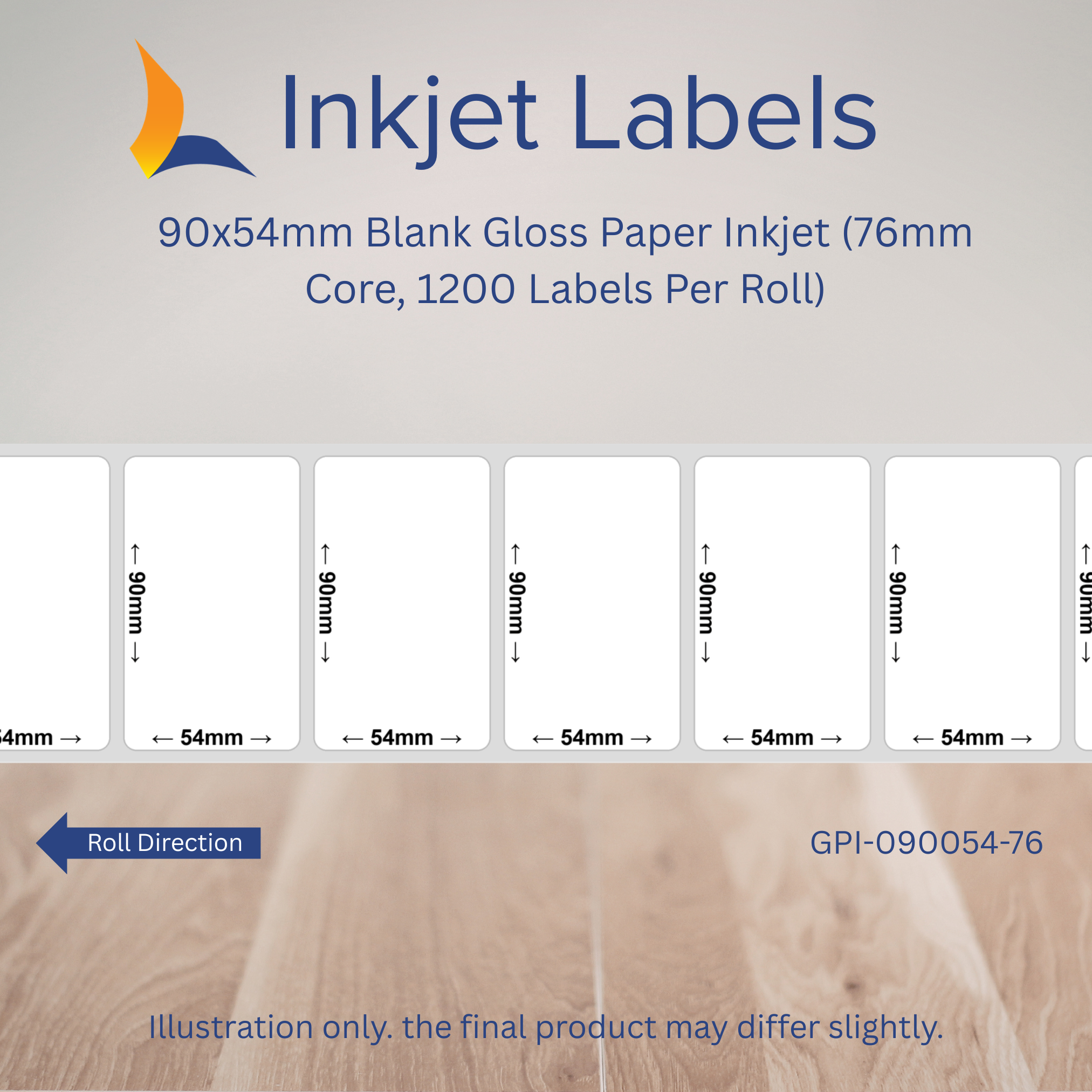 90x54mm Blank Inkjet Labels