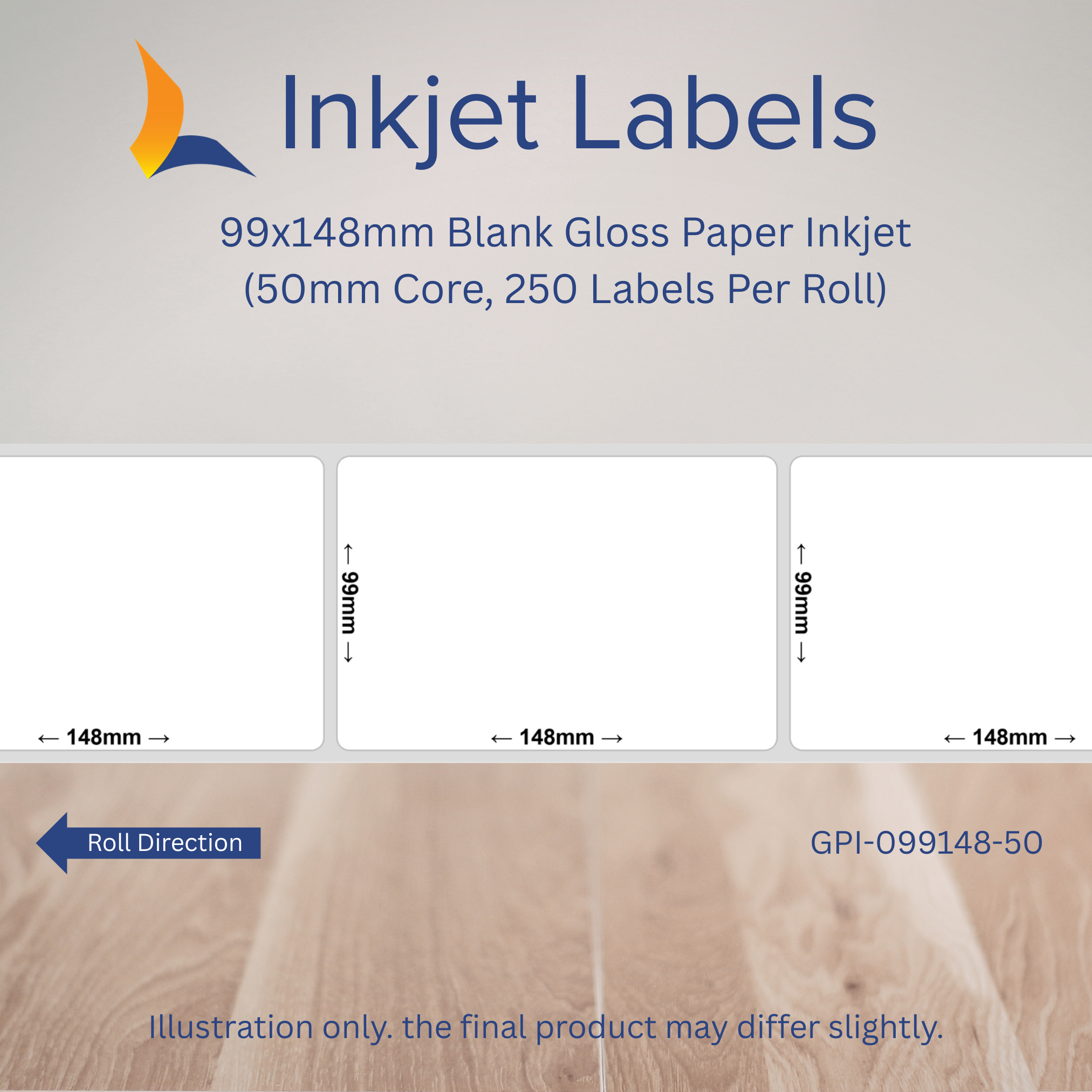 99x148mm Blank Inkjet Labels