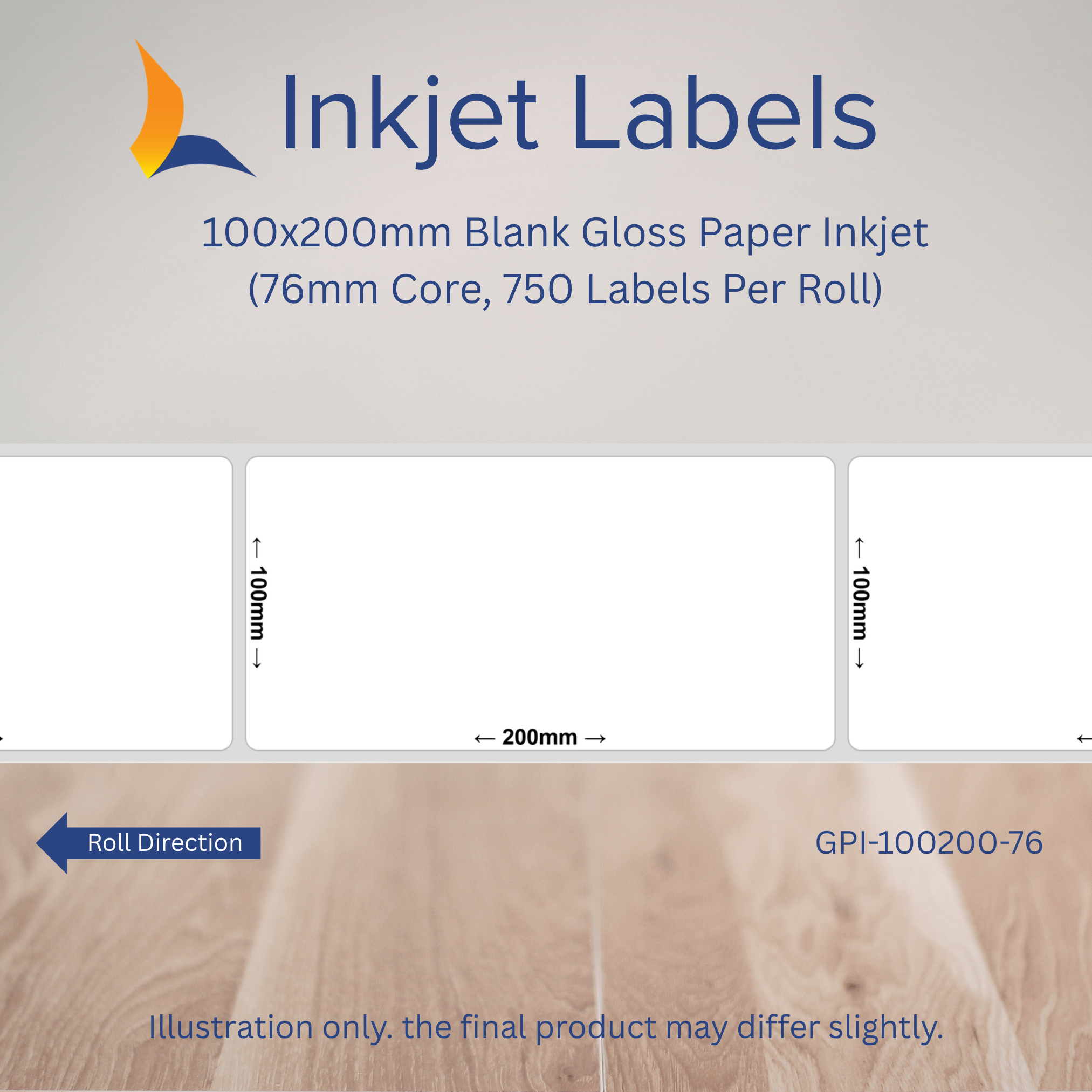 100x200mm Blank Inkjet Labels