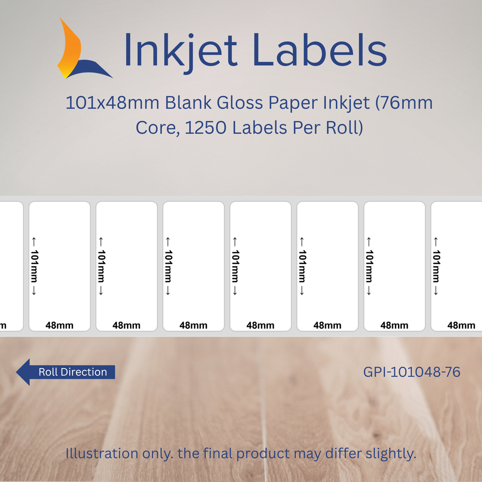 101x48mm Blank Inkjet Labels