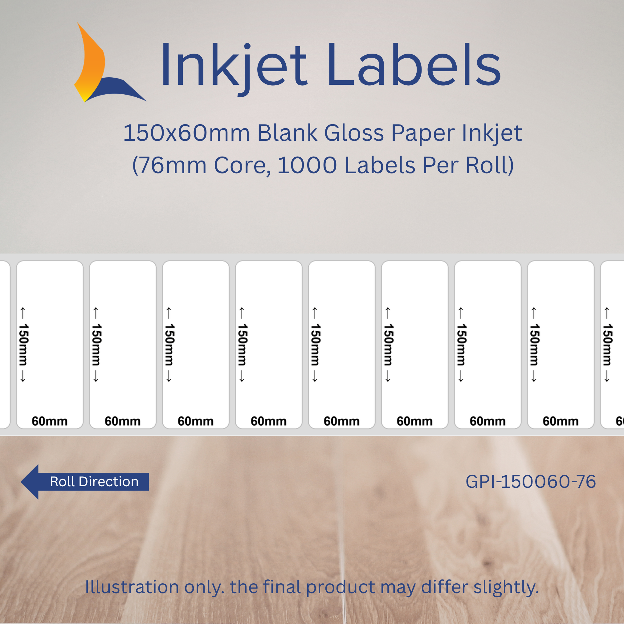 150x60mm Blank Inkjet Labels