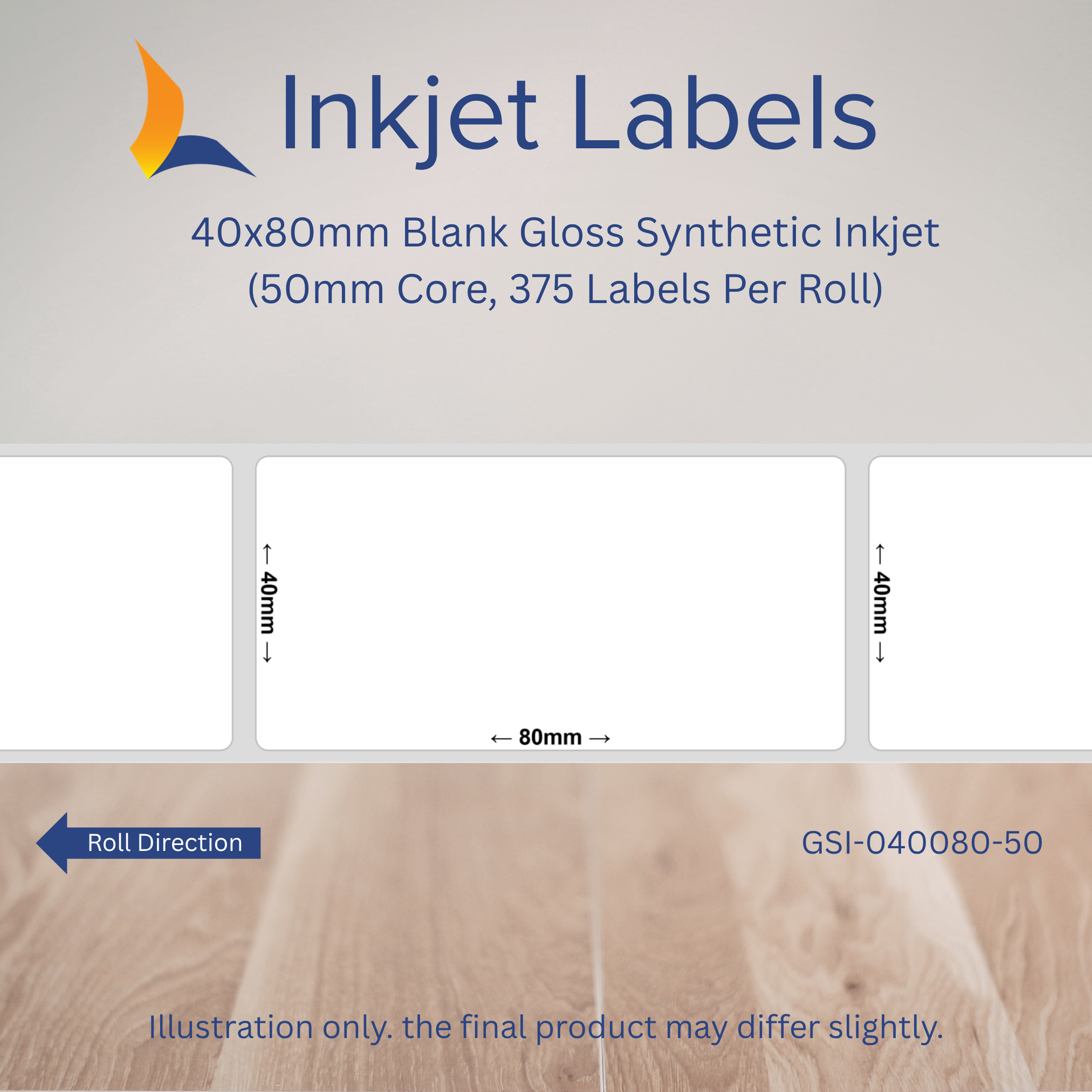 40x80mm Blank Inkjet Labels