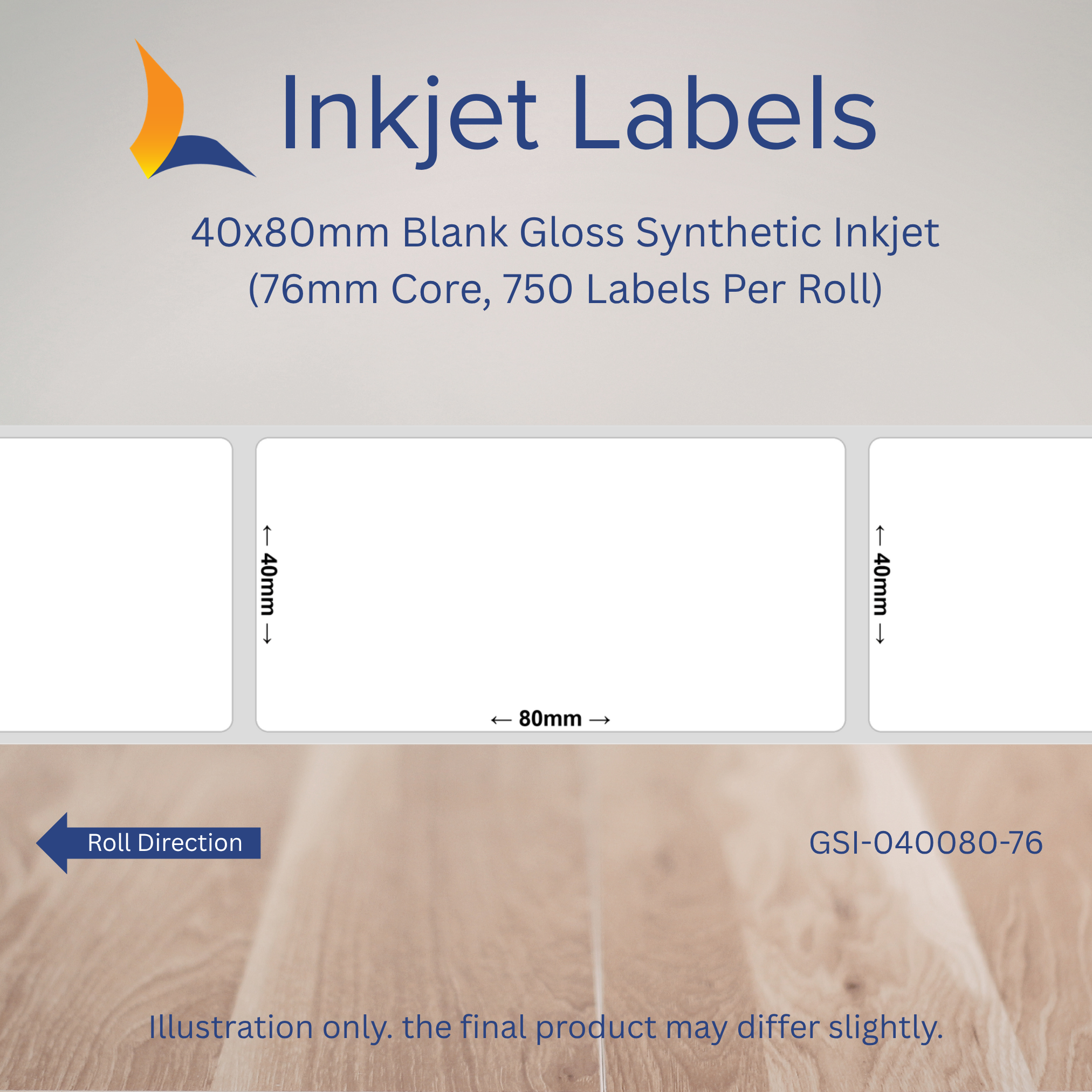 40x80mm Blank Inkjet Labels