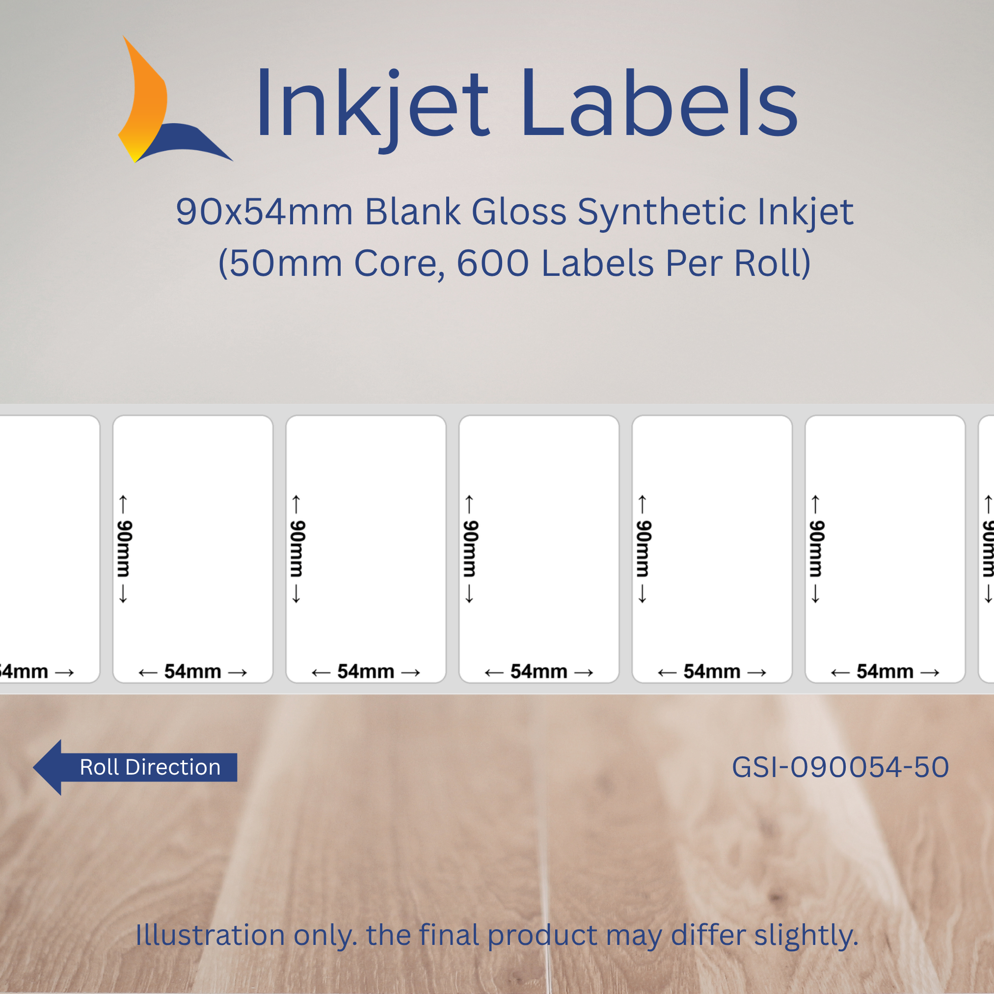 90x54mm Blank Inkjet Labels