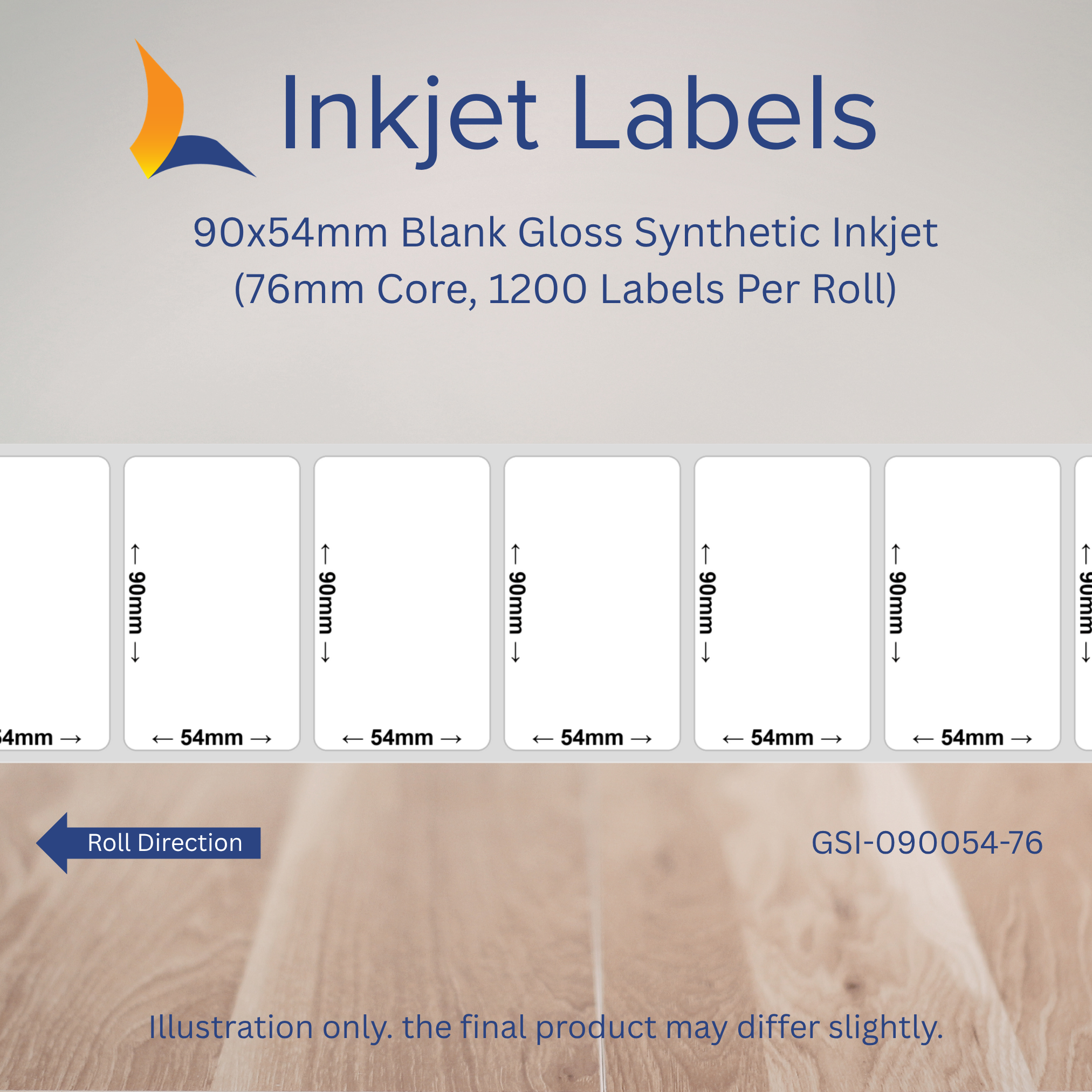 90x54mm Blank Inkjet Labels
