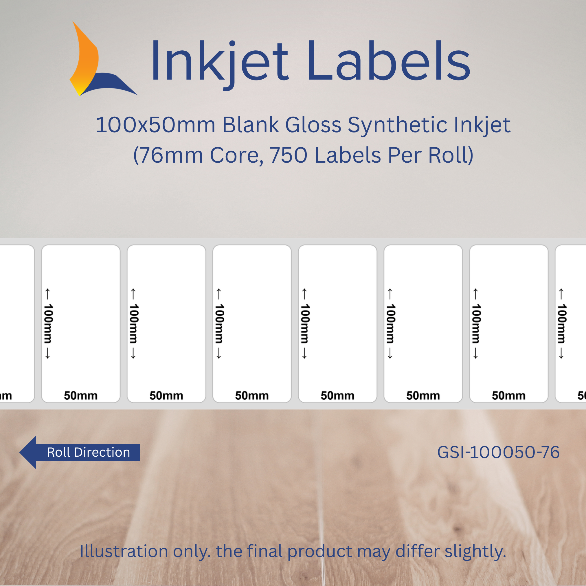 100x50mm Blank Inkjet Labels