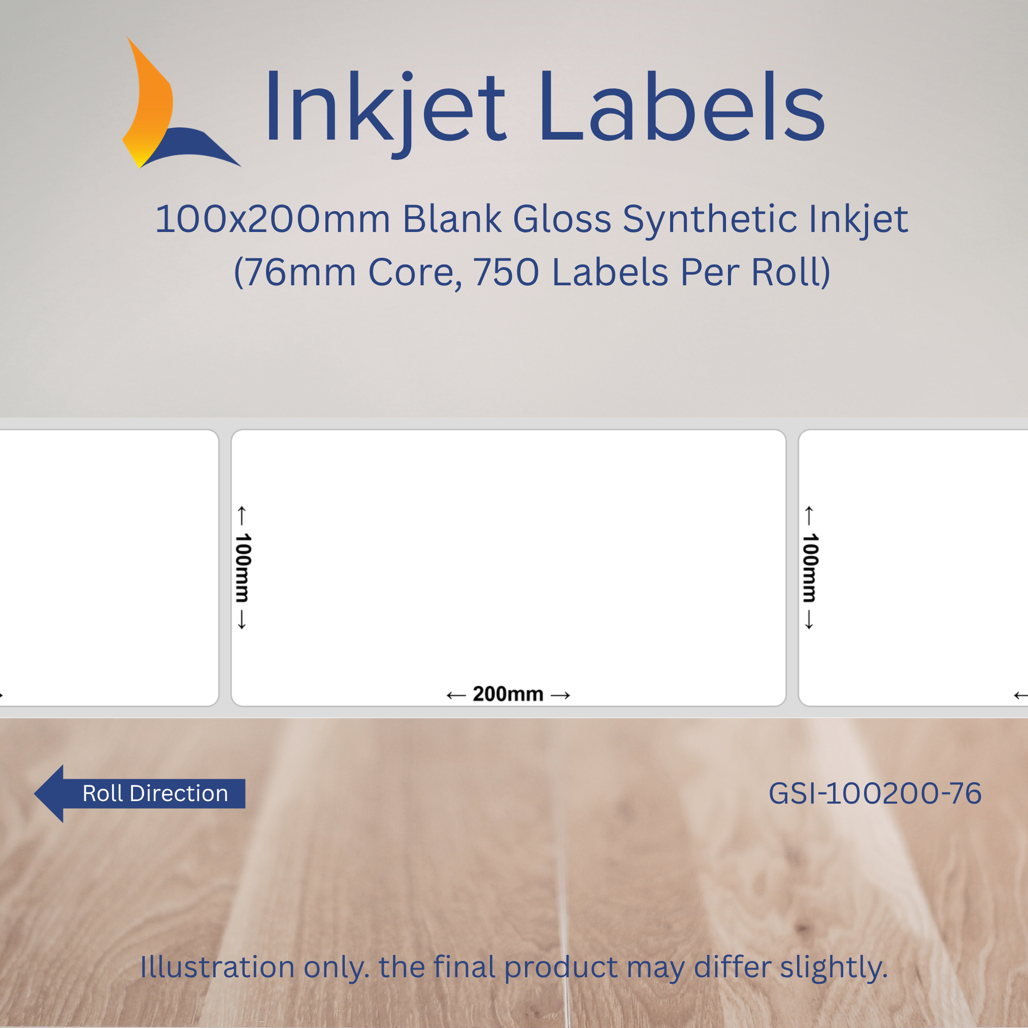 100x200mm Blank Inkjet Labels