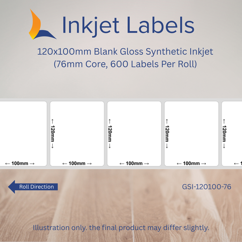 120x100mm Blank Inkjet Labels