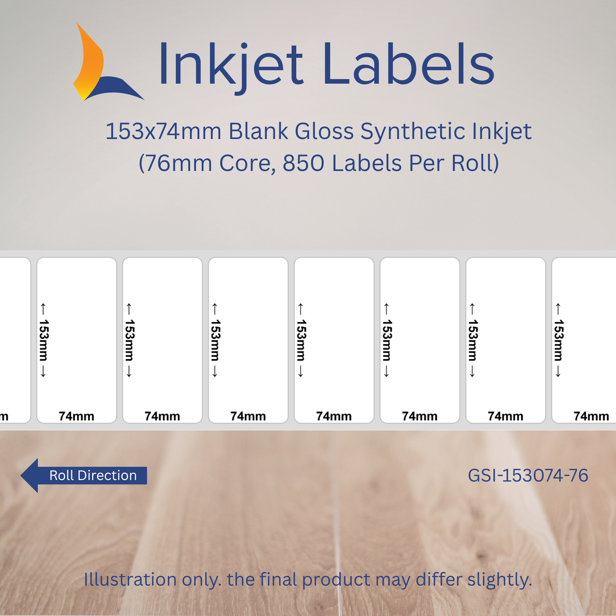 153x74mm Blank Inkjet Labels
