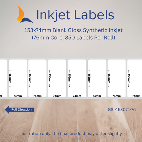 153x74mm Blank Inkjet Labels