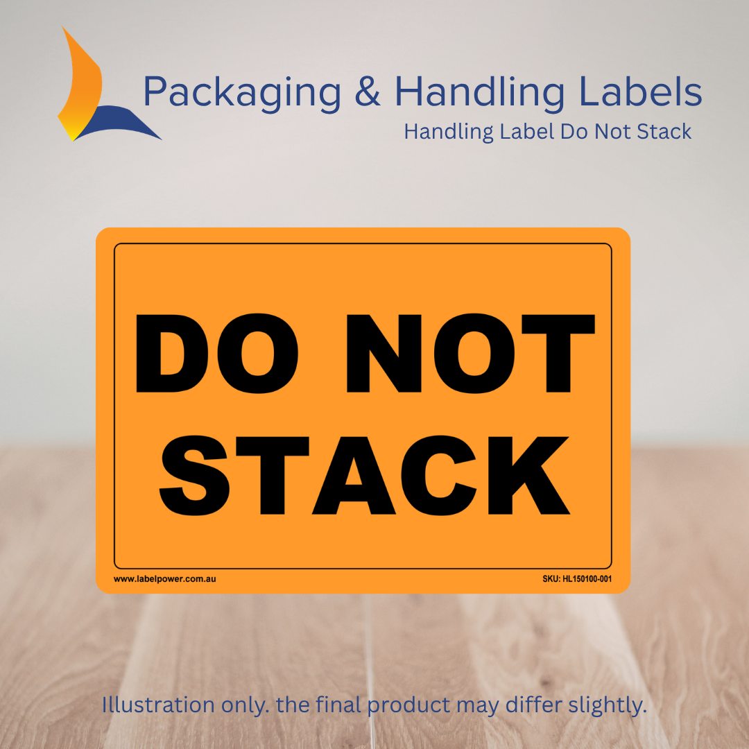 150mm x 100mm Do Not Stack Labels – 500 Per Roll (Multiple Fluorescent Colours)