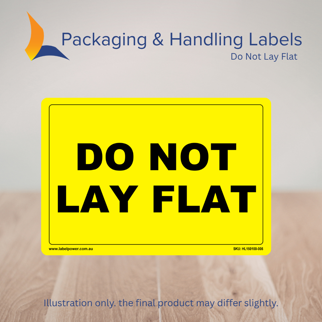 150mm x 100mm Do Not Lay Flat Labels – 500 Per Roll (Multiple Colours)