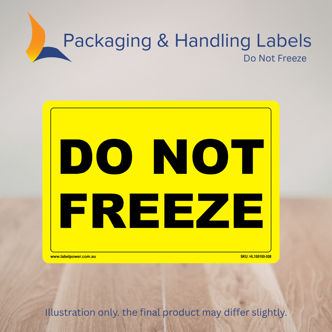 150mm x 100mm Do Not Freeze Labels – 500 Per Roll (Multiple Colours)