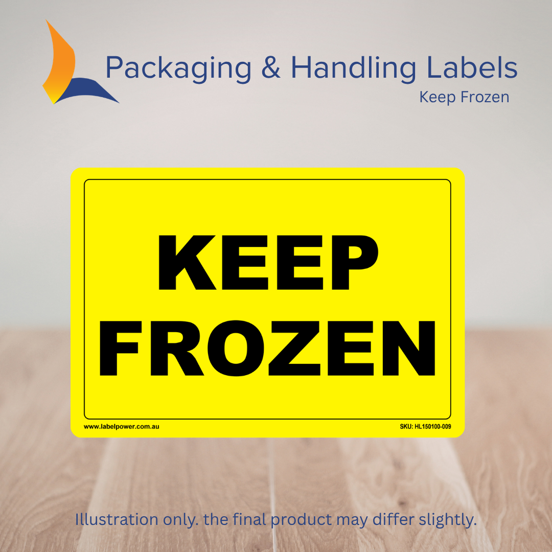 150mm x 100mm Keep Frozen Labels – 500 Per Roll (Multiple Colours)