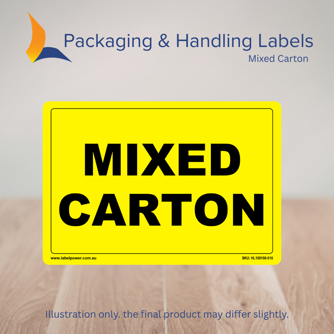 150mm x 100mm Mixed Carton Labels – 500 Per Roll (Multiple Colours)