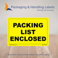 150mm x 100mm Packing List Enclosed Labels – 500 Per Roll (Multiple Colours)