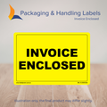 150mm x 100mm Invoice Enclosed Labels – 500 Per Roll (Multiple Colours)
