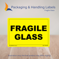 150mm x 100mm Fragile Glass Labels – 500 Per Roll (Multiple Colours)