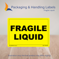 150mm x 100mm Fragile Liquid Labels – 500 Per Roll (Multiple Colours)