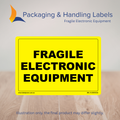 150mm x 100mm Fragile Electronic Equipment Labels – 500 Per Roll (Multiple Colours)